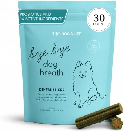 Dental Sticks for Dogs - Freshens Breath, Cleans Teeth, Helps Remove Plaque