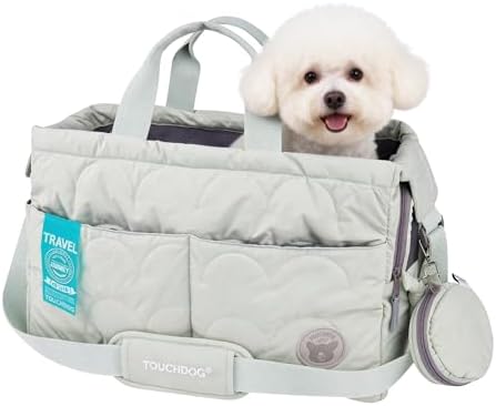Macaron Cloud Pet Carrier Bag for Small Dogs and Cats, Lightweight&Soft Puppy Carrier with Large Pocket, Breathable Pet Travel Carrier，ups to 14lbs (Pea Green)