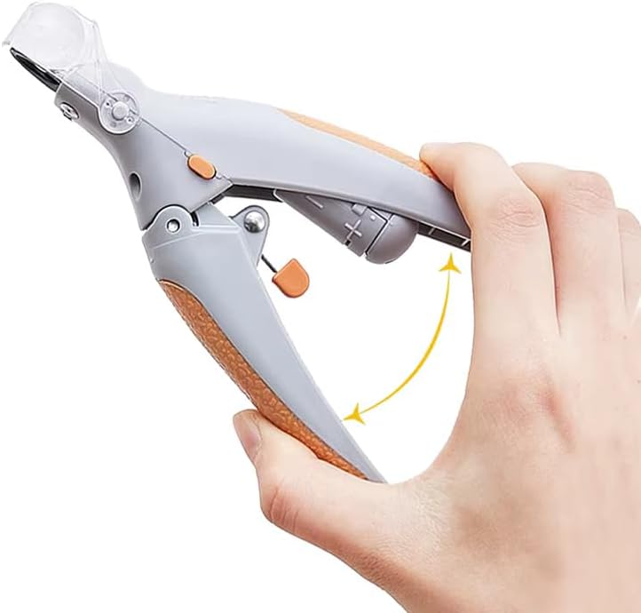 Electronic Pet Cat Nail Cut with LED Lighting Trimming Cats Dogs Nails Claws 5X Magnification Doubles Nail Trapper Safety
