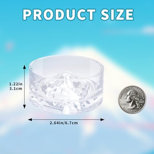Jumping Spider Enclosure Accessories, 2 Pack Glass Feeding Dish for Food and Water, Little Food Bowl for Jumping Spider, Tarantula, Beetle and Other Small Pets