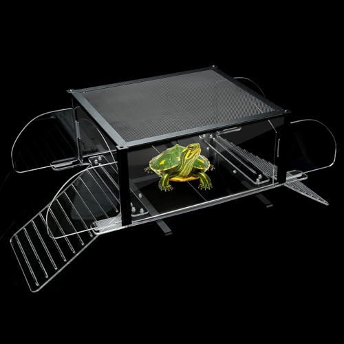 Dual Ramp Turtle Basking Platform for 16-24in Wide 125/150/180 Gallon Tank