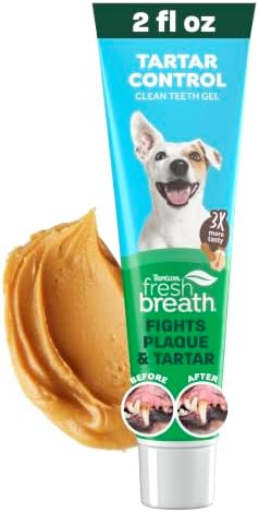 TropiClean Fresh Breath Enticers Peanut Butter & Honey Teeth Gel for Dogs 2 oz.