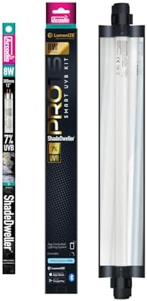 Arcadia LumenIZE ProT5 Reptile Light Fixture Kit 13" Long 8 Watts 7% UVB ShadeDweller – Smart UVB Light for Reptiles, Geckos, Skinks, Chameleons and Arboreal Tanks, Easy to Use Indoor Lighting Setup