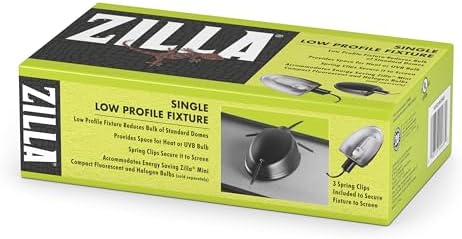 Zilla Low Profile Reptile Light Fixture, Terrarium Single