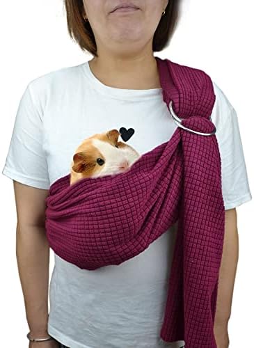 Guinea Pig Sling Carrier Bonding Pouch with Adjustable Shoulder Strap Snuggle Bag for Guinea Pig