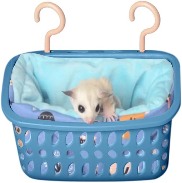 LEFTSTARER Rat Hammock Bed for Hamster Sugar Glider, Warm and Soft Hanging Basket Bedding, Accessories Toys Rat, Squirrel, Hedgehog, Lizard