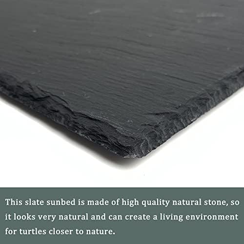 SHIGATSU 7.8"x11.8" Slate Reptile Basking Platform for Turtle Lizard
