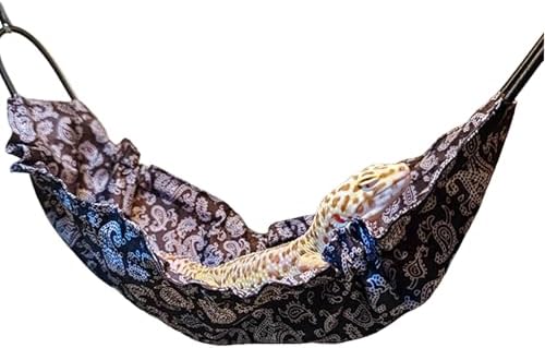 Lizard Hammock, Bearded Dragon Swing Bed Gecko Bedding Habitat Decor, Cage Accessories for Small Animals, Polyester Fiber