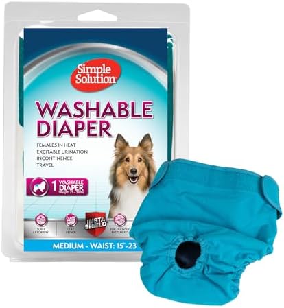 Simple Solution Washable Female Dog Diaper, Reusable Dog Diaper, M, 1 Count