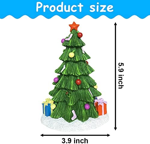 SLOCME Aquarium Christmas Tree Decorations - Fish Tank Christmas Tree Statue Holiday Decoration for Aquarium Betta Fish