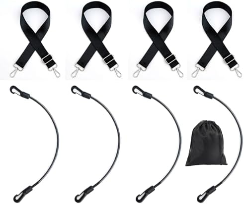 8 Pcs Horse Blanket Leg Straps Set, 4 Elastic + 4