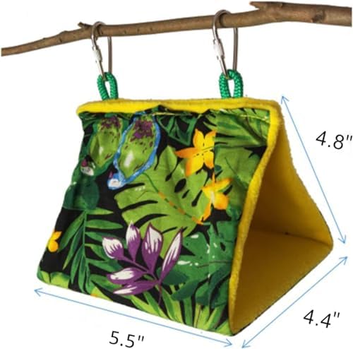 Bird Snuggle Buddy,Hanging Hammock House for Cage, Hideaway Hut Shade Lounge Swing Tent Bed for Conure Parrot Cockatiel Quaker Parakeet Canary Love Bird