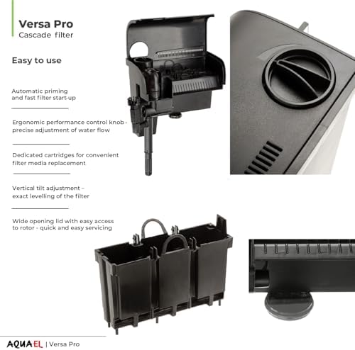 Aquael Versa Pro 80 Power Filter - Hang On Back Filter for Aquariums