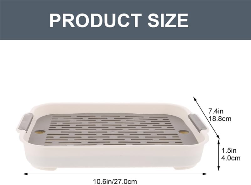 Sosoport 2 Litter Boxes, Small Pet Potty Trays with Grid