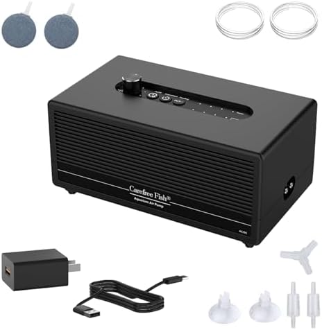 Carefree Fish Aquarium 6W Battery Backup AC DC Auto Switch Air Pump