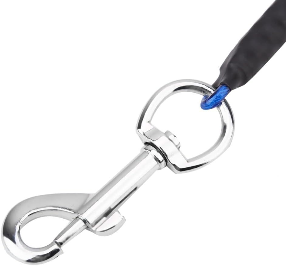 Dog Cat Grooming Loop, Single Noose Pet Restraint Leash, Blue Steel Wire Core, 21.65 in, for Table Arm and Bath Tub