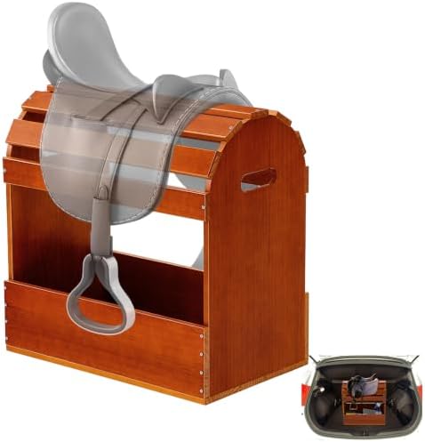 Eccliy Pine Wood Arched Saddle Rack Stand 20x12x20in, Semicircle