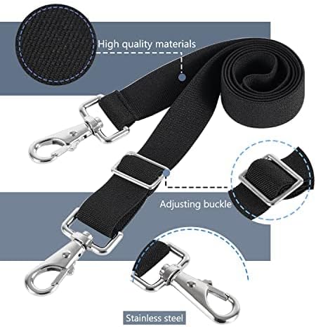 Premium Horse Blanket Sheet Leg Straps Replacement Stretchy Belly Strap with Double Swivel Snaps, Adjustable Length from 24 to 42 Inch(4 Pcs)