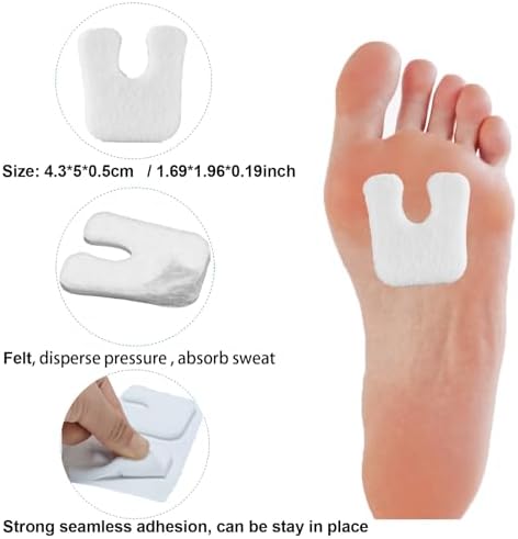 20 Pcs Foot Pads Horseshoe Pads, Callus Cushions Moleskin for Feet 3 in 1
