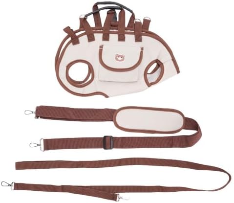 Adjustable Pet Sling Carrier - Breathable Oxford Shoulder Strap Harness, Portable Travel Support with 59-Inch Leash for Small Medium Dogs Cats (Large)