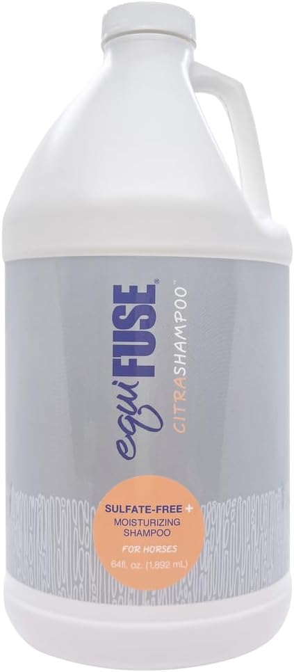 EquiFuse CitraShampoo Sulfate Free, Plant Based Foaming Horse Shampoo, Promotes Gentle Clean and Hair Health that Fights Dryness, and Dandruff | with Coconut Oil and Refreshing Citrus Scent, 16oz