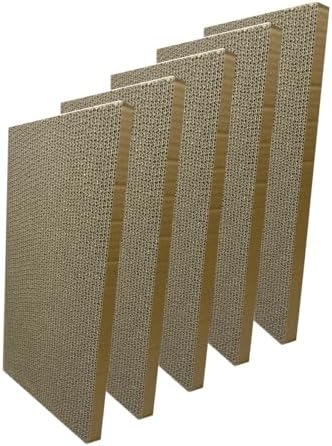 5-Pack Cat Scratcher Boards – 9.5” x 16” Durable Hard Paper Cardboard Scratch Pads for Cats, Lightweight & Eco-Friendly
