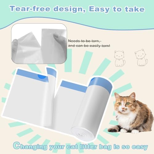 120 Pack Cat Litter Bags with Drawstring