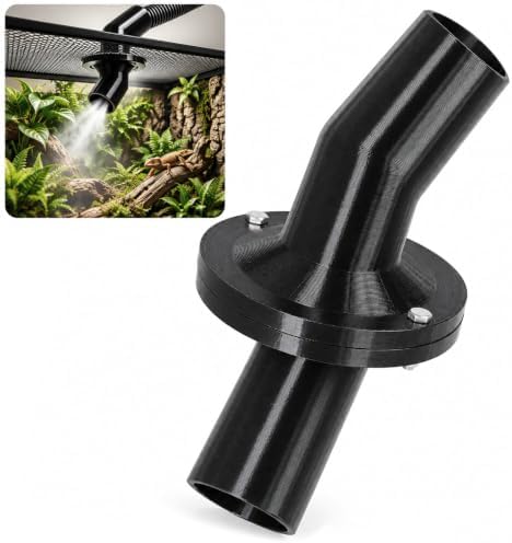 Reptile Fogger Adapter, Terrarium Hose Connector, No-Drill Mesh Mount