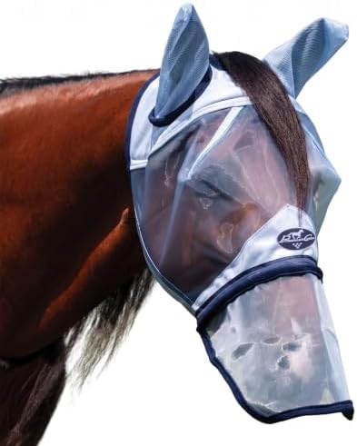 PROFESSIONAL'S CHOICE Fly Screen Mask with Nose for Horses