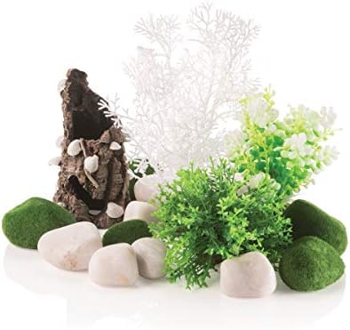 biOrb Winter Dream Décor Set, White Snow Themed Collection of Fish Friendly Aquarium Decorations