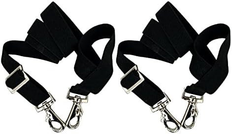 Majestic Ally Pack of 2 Adjustable length Horse Blanket Sheet Replacement Elastic Leg Strap with Double Swivel Snaps (Navy)
