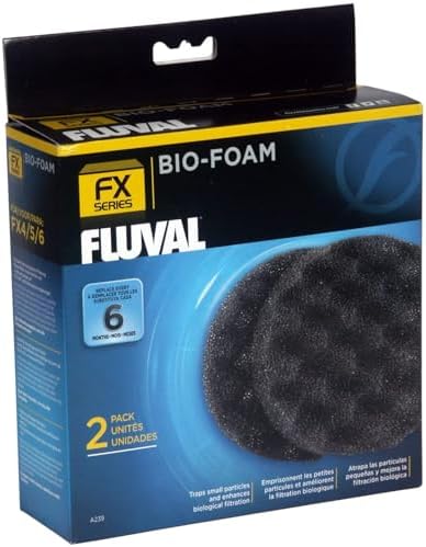 Fluval FX4/FX5/FX6 Bio-Foam, Replacement Aquarium Filter Media, 2-Pack, A239