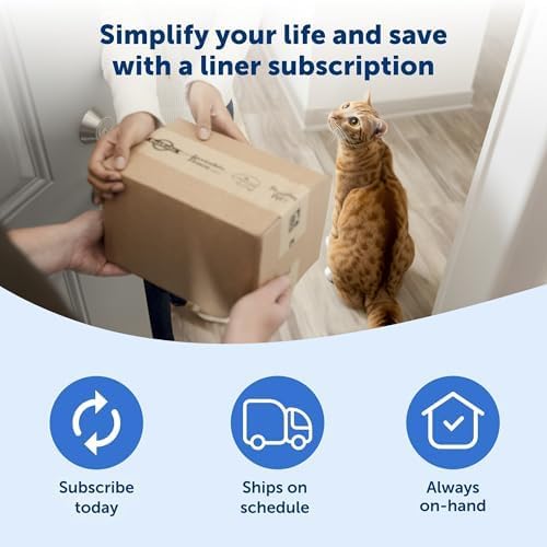 PetSafe Waste Bin Liners – Drawstring Liners for ScoopFree OpenSky Litter Box – Easy Cleanup, 15 Count