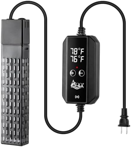 AQQA Ceramic Aquarium Heater 200W, with Dual Digital Display Controller