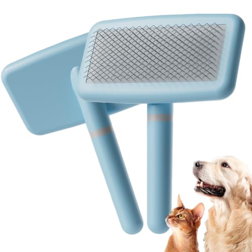 Blue Pet Slicker Brush for Short Haired Dogs&Cats 5.83in/14.8cm