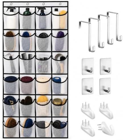 22" x 59" Extra-Large Horse Tack Organizer for Horse Tack Room Organization - Massive 24-Pocket Hanging Tack Bag, 3-in-1 Mounting, Horse Barn Accessories & Stable Storage