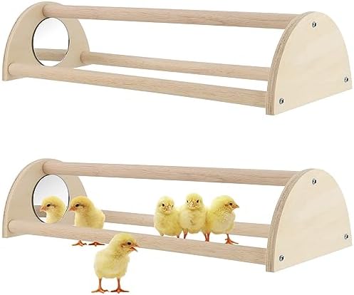 JEUIHAU 2 PCS 13 Inch Chick Training Perch, Freestanding Chicken Roosting Bar, Small Chicks Perches Chicken Roosting Bar for Parrots Chicks
