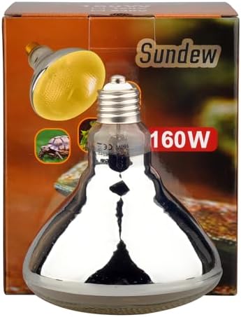 Sundew Mercury Vapor UVB Reptile Bulb 100W, PAR38 120V E26 – Coated Glass UVB Heat Lamp (100, Watts)