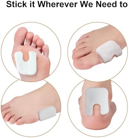 20 Pcs Foot Pads Horseshoe Pads, Callus Cushions Moleskin for Feet 3 in 1