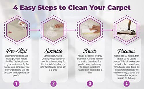 Capture Carpet Total Care Kit 100 Pet Stain & Odor Neutralizer (32 oz), Pet Stain Remover for Carpet, Rug, Couch, Car & Upholstery Bundle