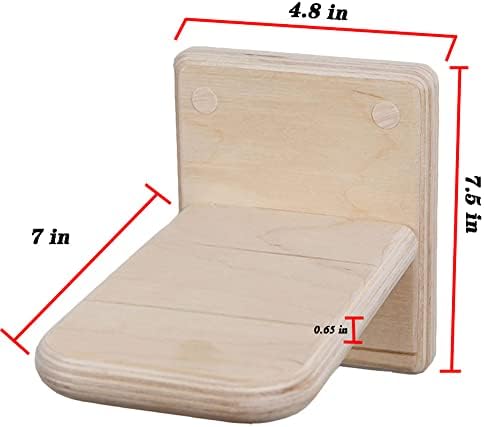 2 PCS Wooden Cat Wall Shelves & Climber – Space-Saving Indoor Cat Steps with Hammock, Natural Solid Wood (2 PCS)