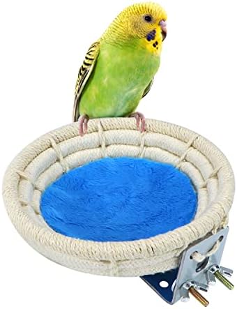 Wontee Bird Nest Breeding Nest Bed Bird Cage House for Parrots Budgies Parakeets Cockatiels Canary Finch Lovebirds (Cotton Rope)