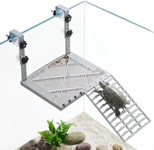 Hanging Turtle Basking Platform with Ramp, Non-Slip Ramp Terracex