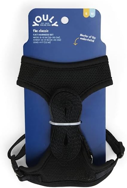 YOULY by Petco Mesh Cat Harness & Leash Set, Red, Medium