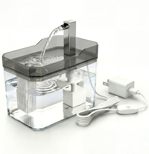 Cat Water Fountain 50.7oz,Grey