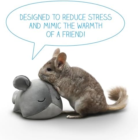 Paw Inspired Chinchilla Cuddler Plush Accessory Toy for Pets, 9 Inch, Gray