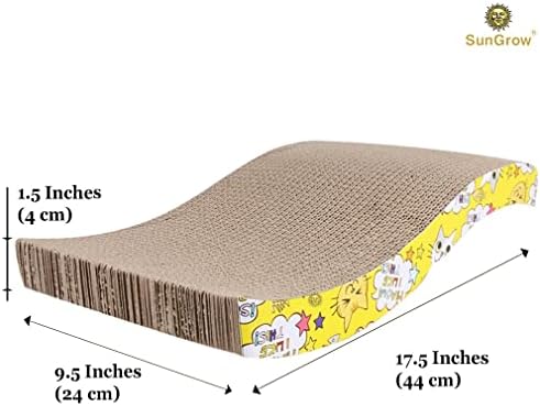 SunGrow Rabbit, Ferret & Cat Scratcher Board, Prevent Electric Shock from Wire Chew, Stop Carpet, Wood & Shoe Chewing, No Scratch Furniture, Alternative to Spray, Safe to Chew