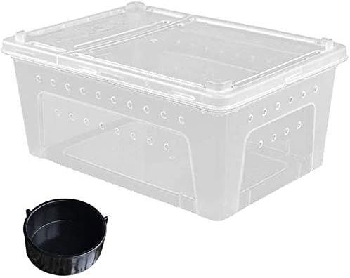 Hamiledyi Reptile Feeding Box Tarantula Habitat Cage Hatching Container