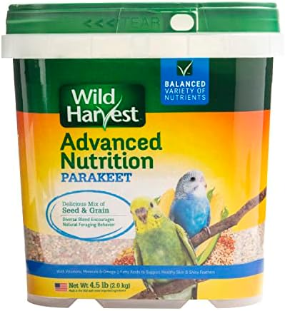 Wild Harvest Advanced Nutrition Bird Food For Parakeets, 4.5 lbs