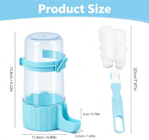 16.7Oz Quail Chick Gravity Waterer with Anti-Drowning Tray & Cleaning Brush